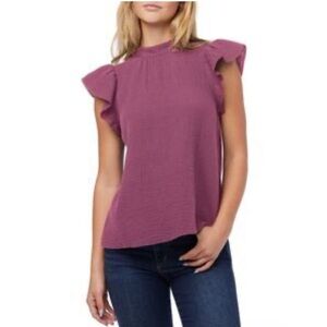 Joe's Jeans Gauze Flutter Sleeve top